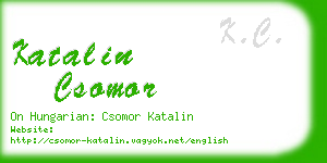 katalin csomor business card